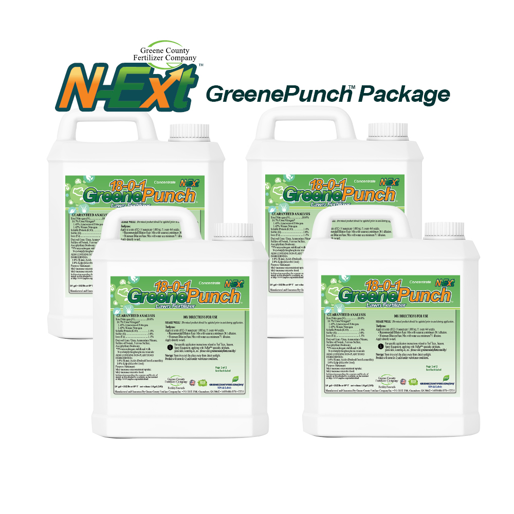 DIY GreenePunch™ 18-0-1 packages | Greene County Fertilizer Company  855-606-FERT